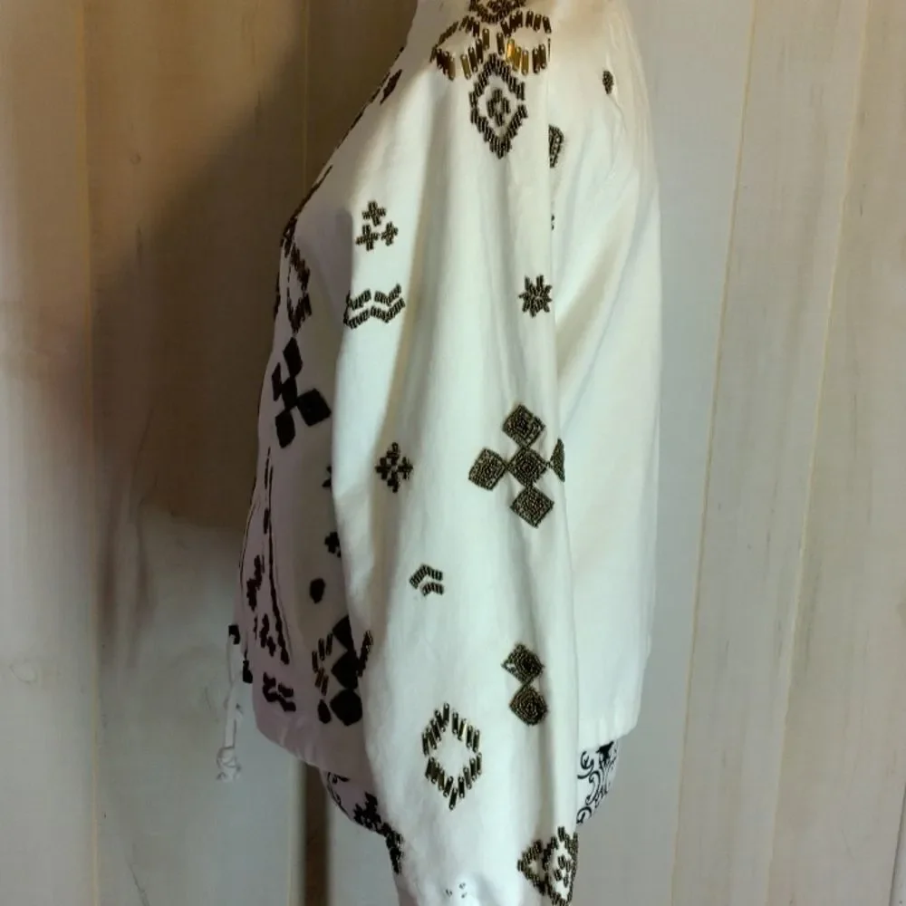Chico's Size 1 Aztec Style Jacket with Embellishments. Stunning!!!!